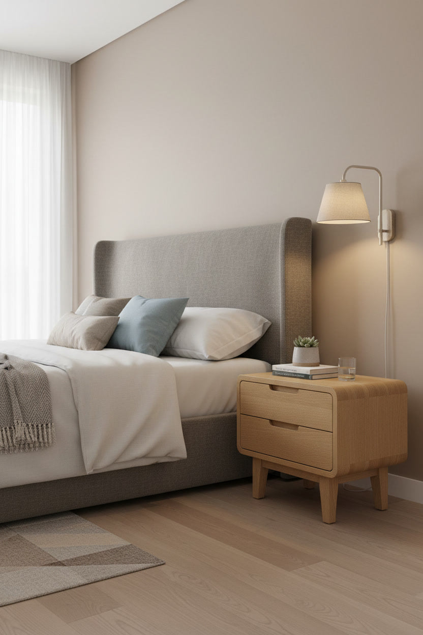 Дизайнерська тумба із натурального дуба "Symmerty Bed"