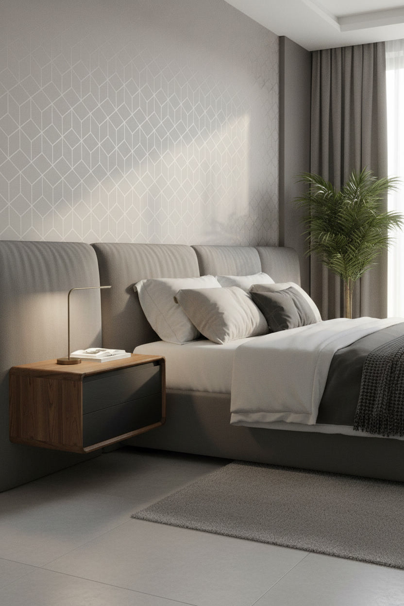 Дизайнерська тумба із натурального дуба "Sumi Bed"